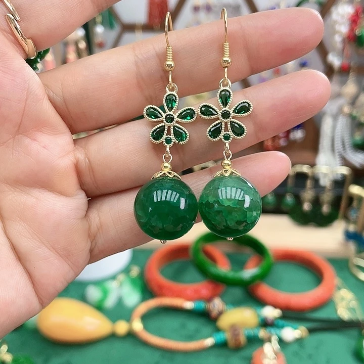 玛瑙/玉髓耳钉合金
