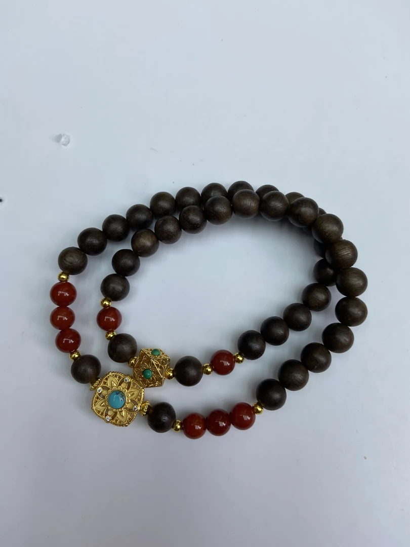 合金木质手链 古风民族风双圈手串cs