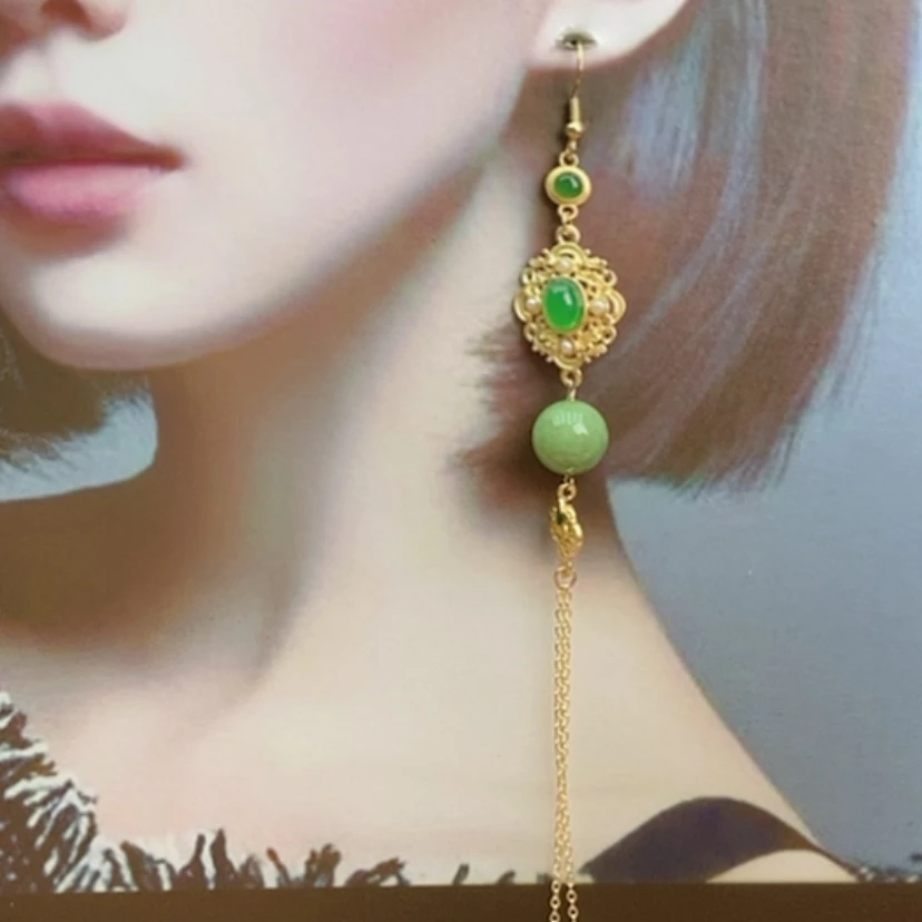 【闪购商品】玛瑙/玉髓耳钉合金