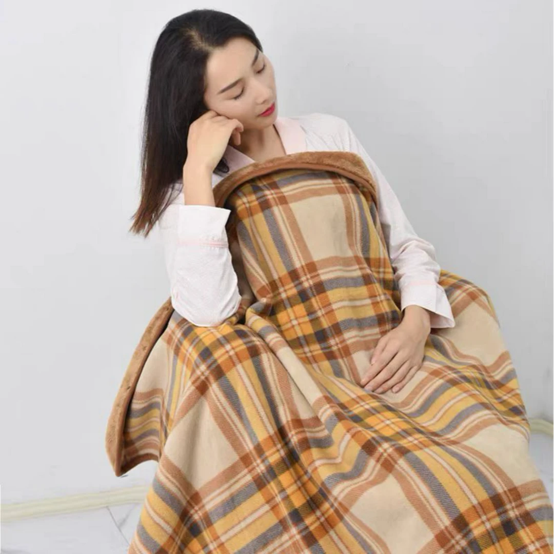 【大号】多功能午休毯办公室午睡毛毯斗篷披肩沙发车用毯披肩毛毯