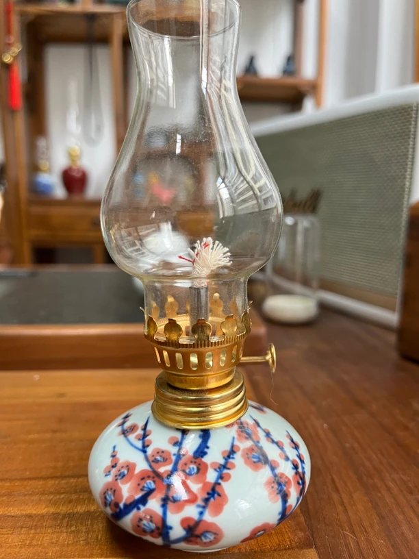 陶瓷创意梅花油灯茶室氛围灯