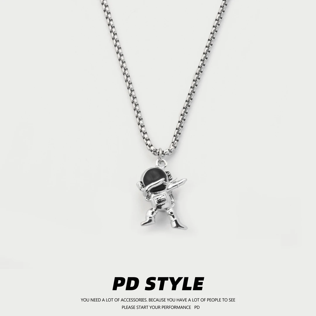 钛钢项链 PDSTYLE国潮Spoof摆酷太空人宇航员项链男嘻哈女潮饰品
