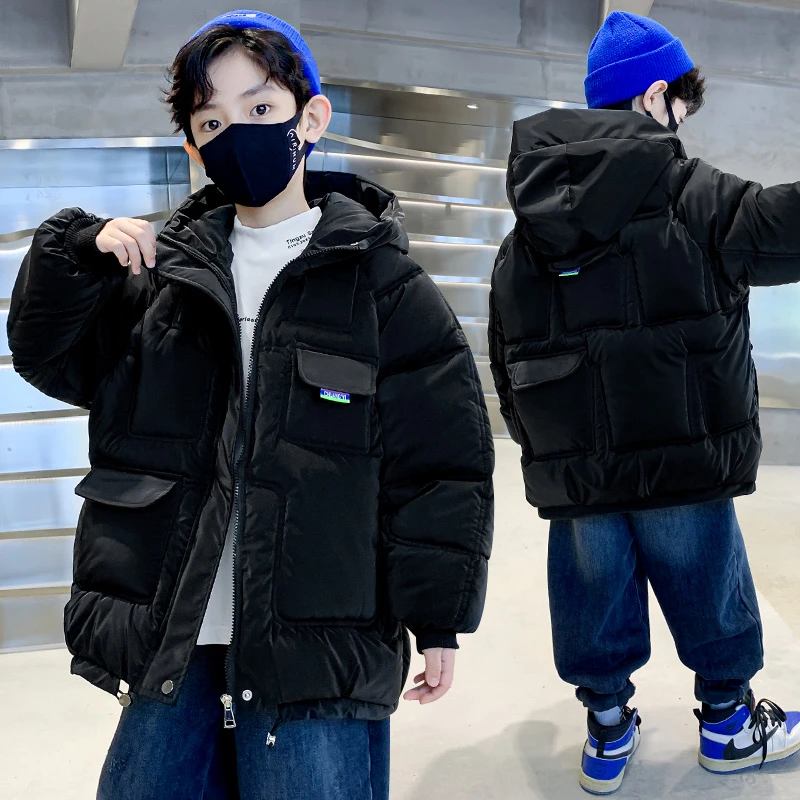 儿童男童冬装棉衣中大童棉袄面包服男孩冬季加厚帅气棉服2023新款