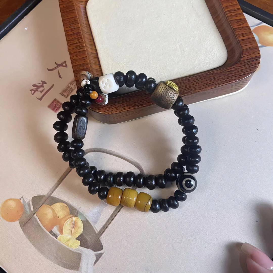 【富甲】紫金钵盂双圈手串