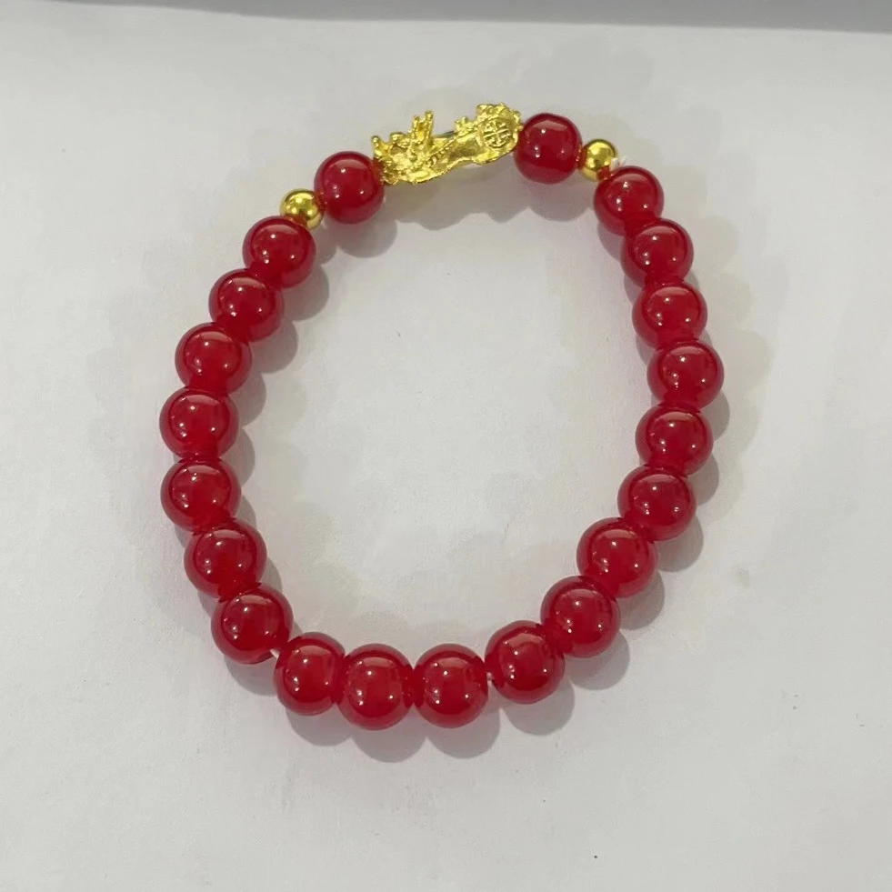 冰红diy貔貅手串26A009