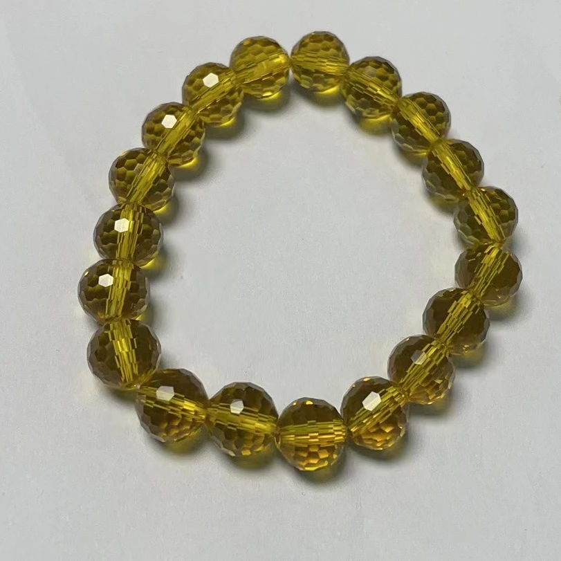 黄刻面手串27A028