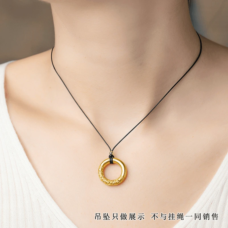 项链绳挂戒指小孔平安扣颈绳纯手工编织吊坠挂绳男女轻奢时尚百搭