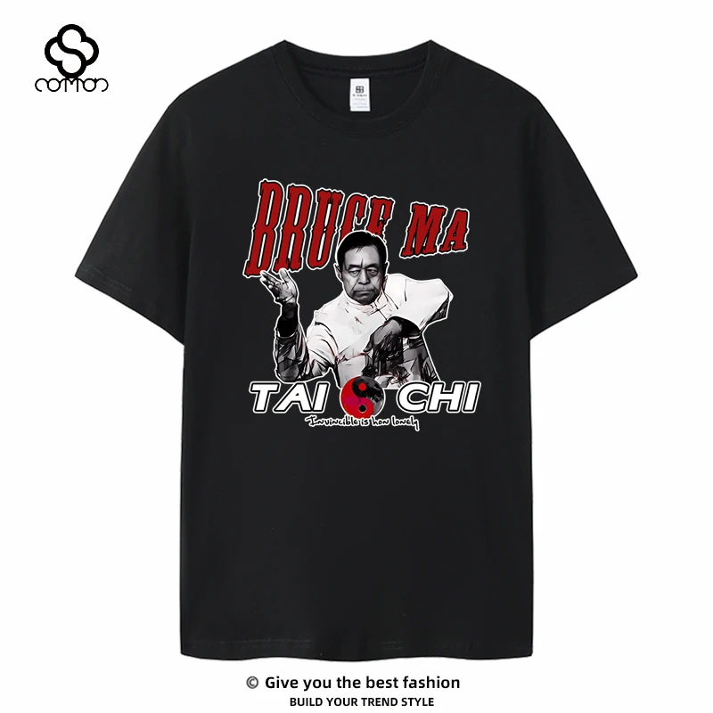 武术李小龙老马保国t恤短袖潮流男士青少年宽松休闲散打春夏季