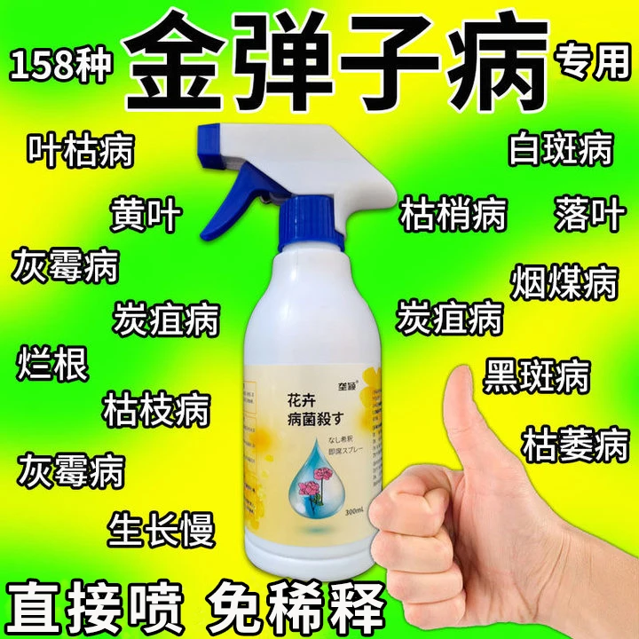 金弹子病害专用营养液喷剂灰霉病炭疽病白粉病黑斑病防黄叶肥料