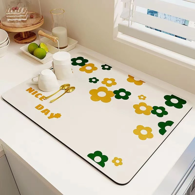 防水简约房台面沥水垫杯垫子碗盘茶台吸水垫免洗环保隔热垫速干