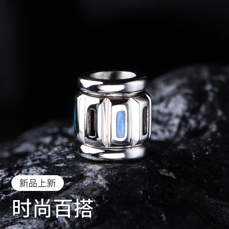 千烁珠宝Pt950铂金珐琅彩时来运转路路通白金吊坠文玩配珠小蛮腰