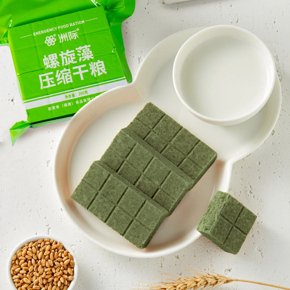 洲际螺旋藻压缩饼干口粮户外应急代餐饱腹家庭应急储备长保质期
