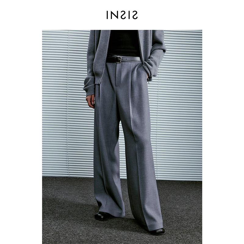 INSIS FEMME 休闲时髦Athflow风空气感秋新款女显瘦廓形针织卫裤