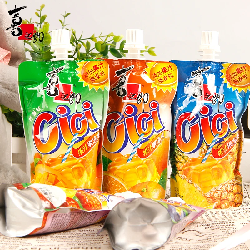 喜之郎cici果冻150g*5袋多口味混合吸吸果冻果粒爽装果汁饮料零食