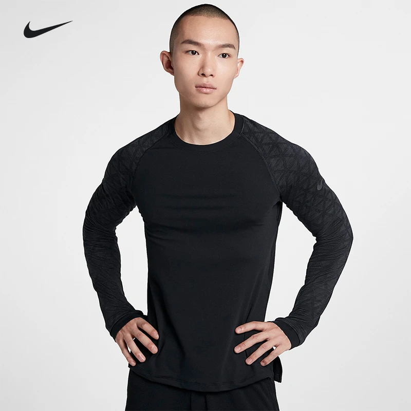 NIKE/耐克pro紧身衣长袖男打底压缩衣跑步健身衣篮球足球训练服装