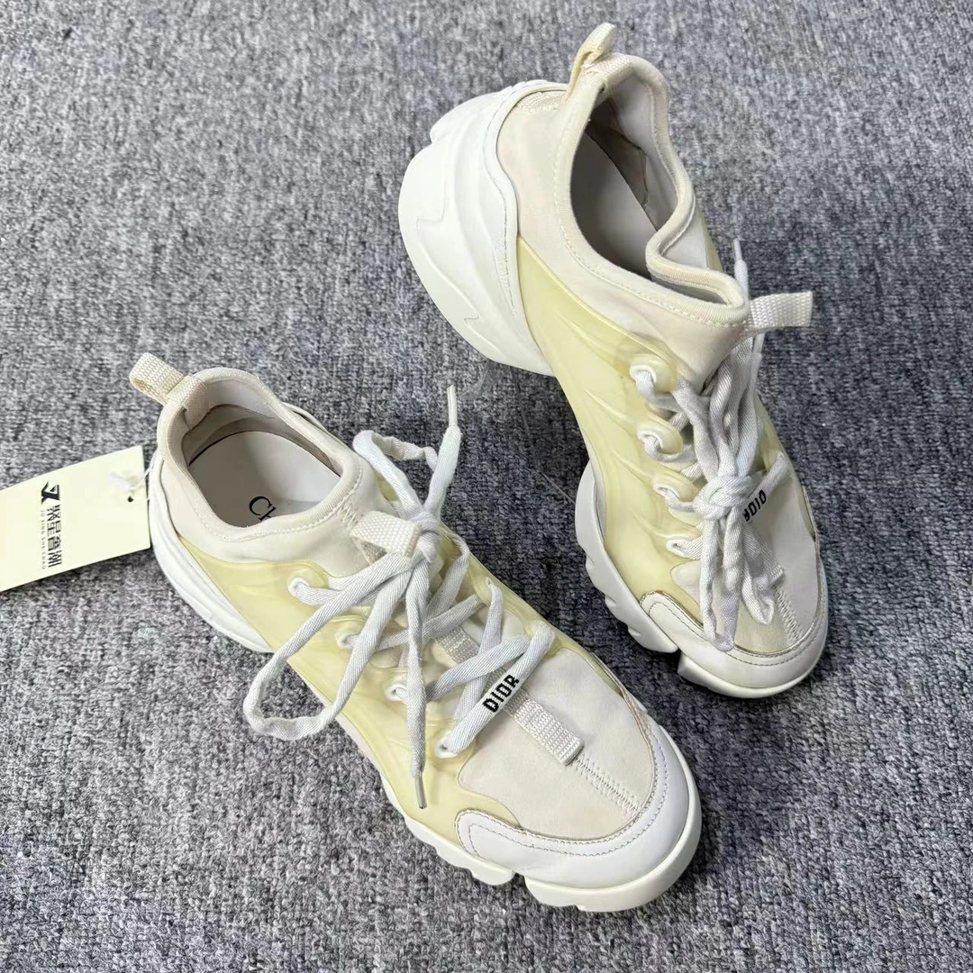 DIOR/迪奥仔仔女鞋折扣 白色厚底时尚百搭女士夏季老爹鞋37码1193