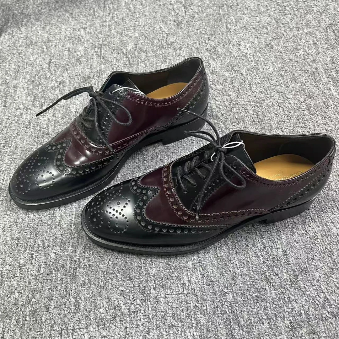 DIOR/迪奥37码/仔仔女鞋折扣 黑棕色粗跟金蜜蜂乐福鞋  wsp021