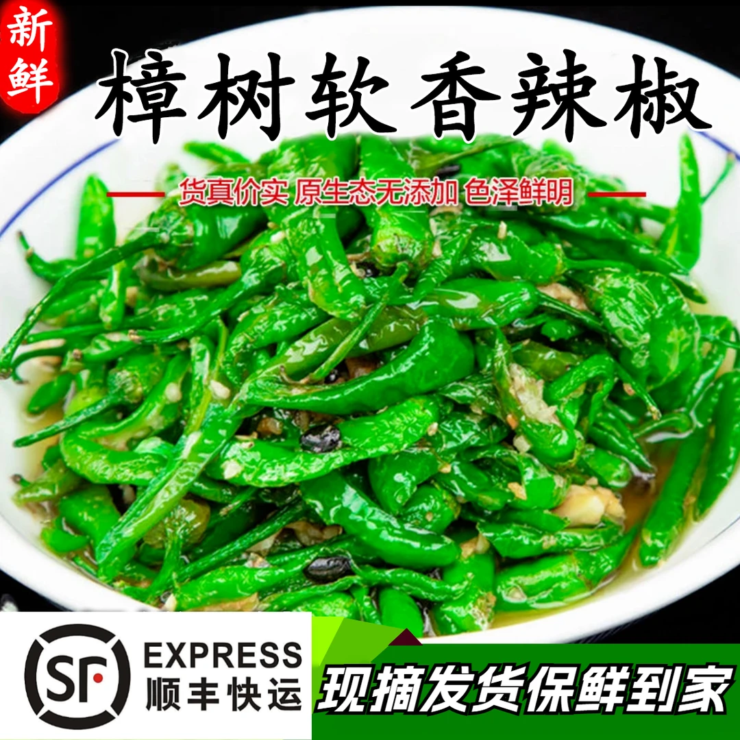 【顺丰微辣】樟树品种辣椒新鲜富晒软香辣椒湖南品种现摘现发露天种