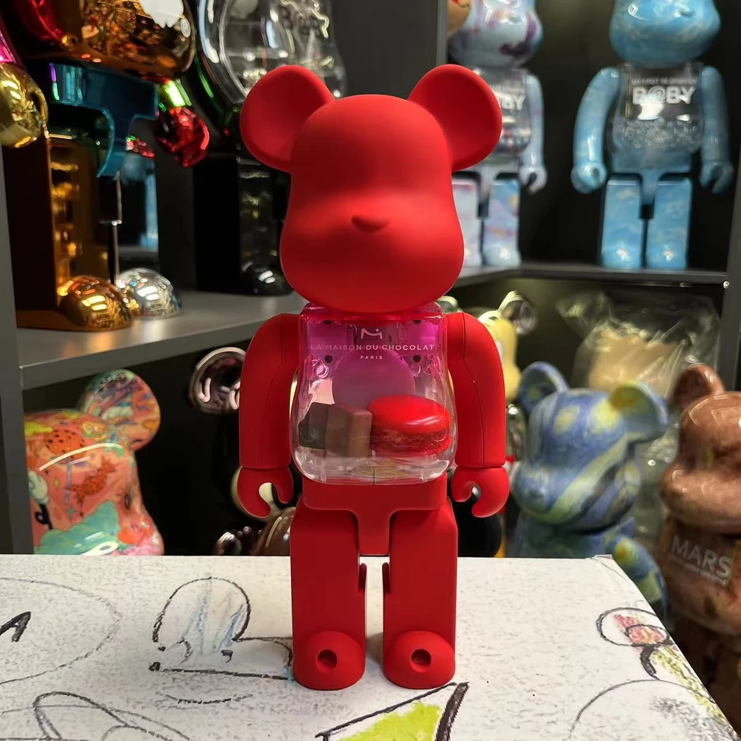 BC@RBRKK红马卡龙积木熊网红积木居家橱柜摆件装饰模型