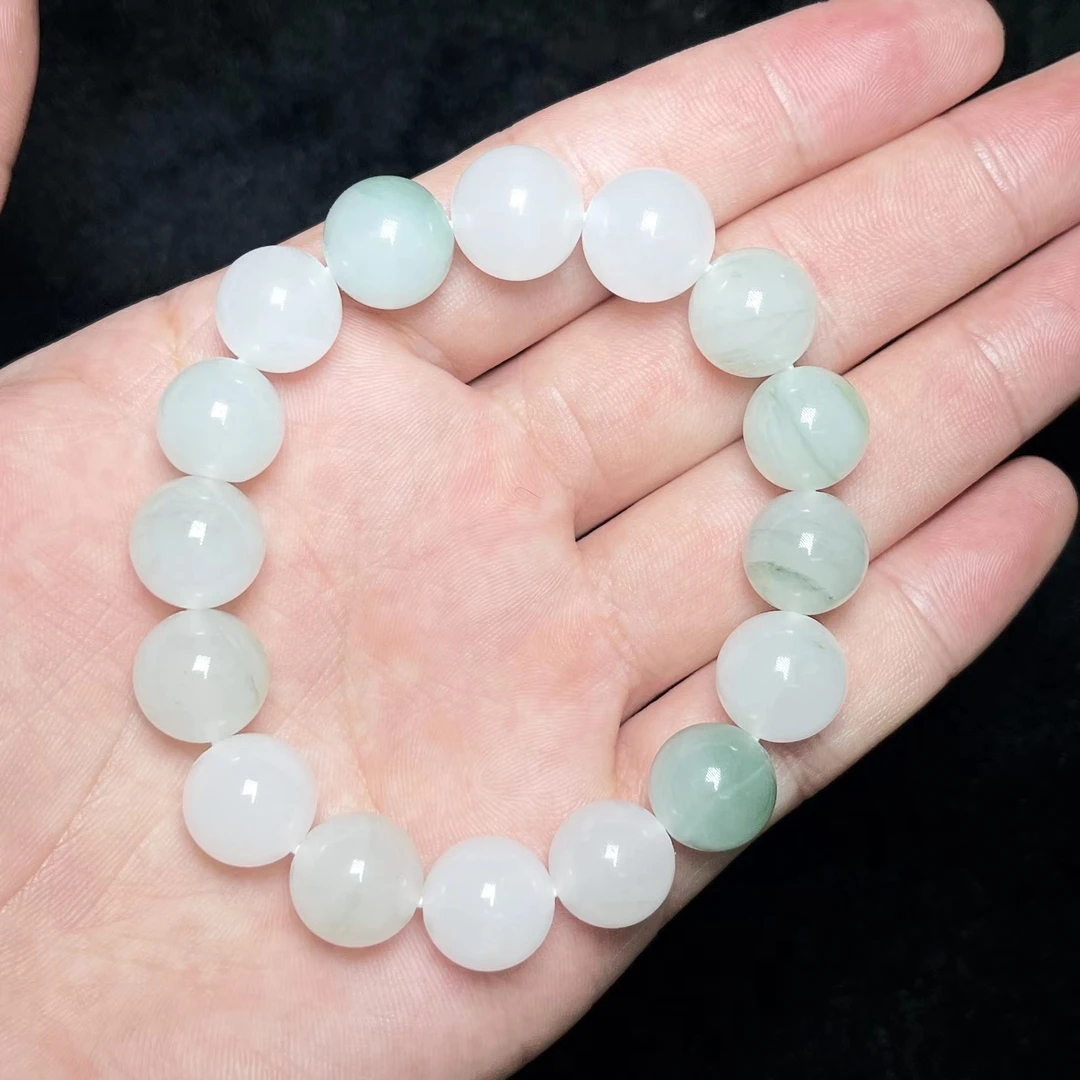 菲菲珠宝好*天山翠单圈-圆珠约12mm