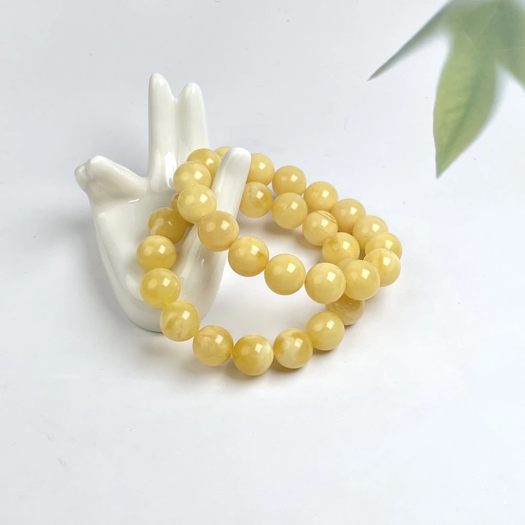 菲菲珠宝好*蜜蜡单圈手串圆珠约12mm~多样性发一