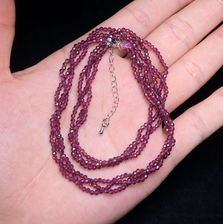 菲菲珠宝好*石榴石切割面女神百搭链