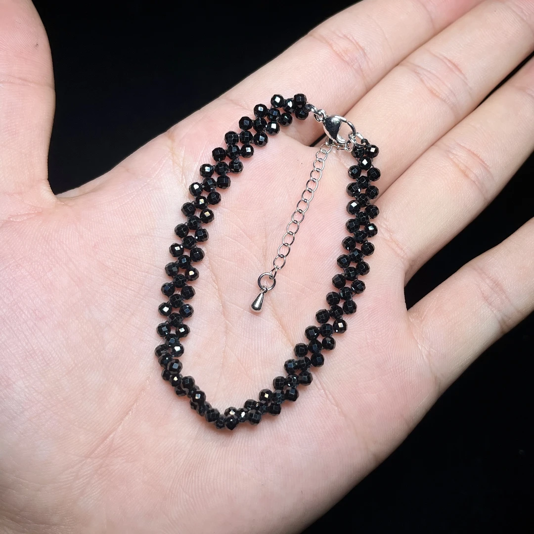 菲菲珠宝好*黑尖晶约3mm+手链（精致小巧款）