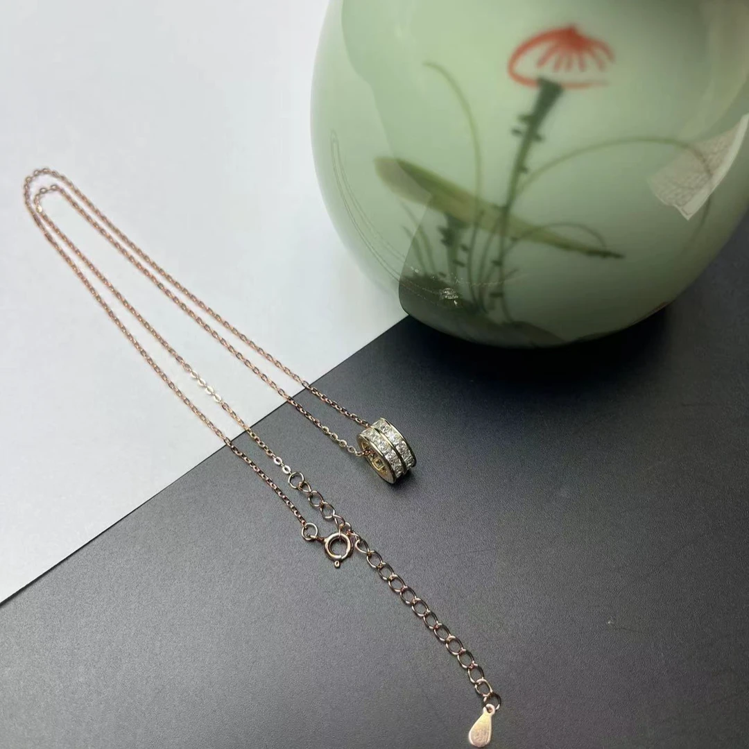 非金属莫桑石吊坠 玫色小蛮腰吊坠+玫色精O项链多样性发货j5000