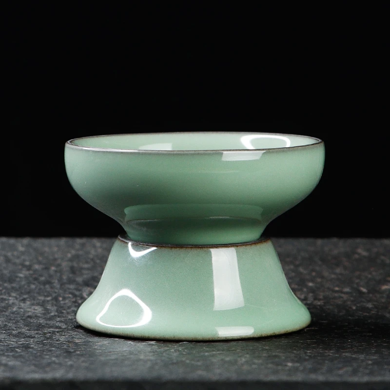 铁胎梅子青官窑茶漏过滤细网过滤茶器 茶隔神器 功夫茶具茶道配件
