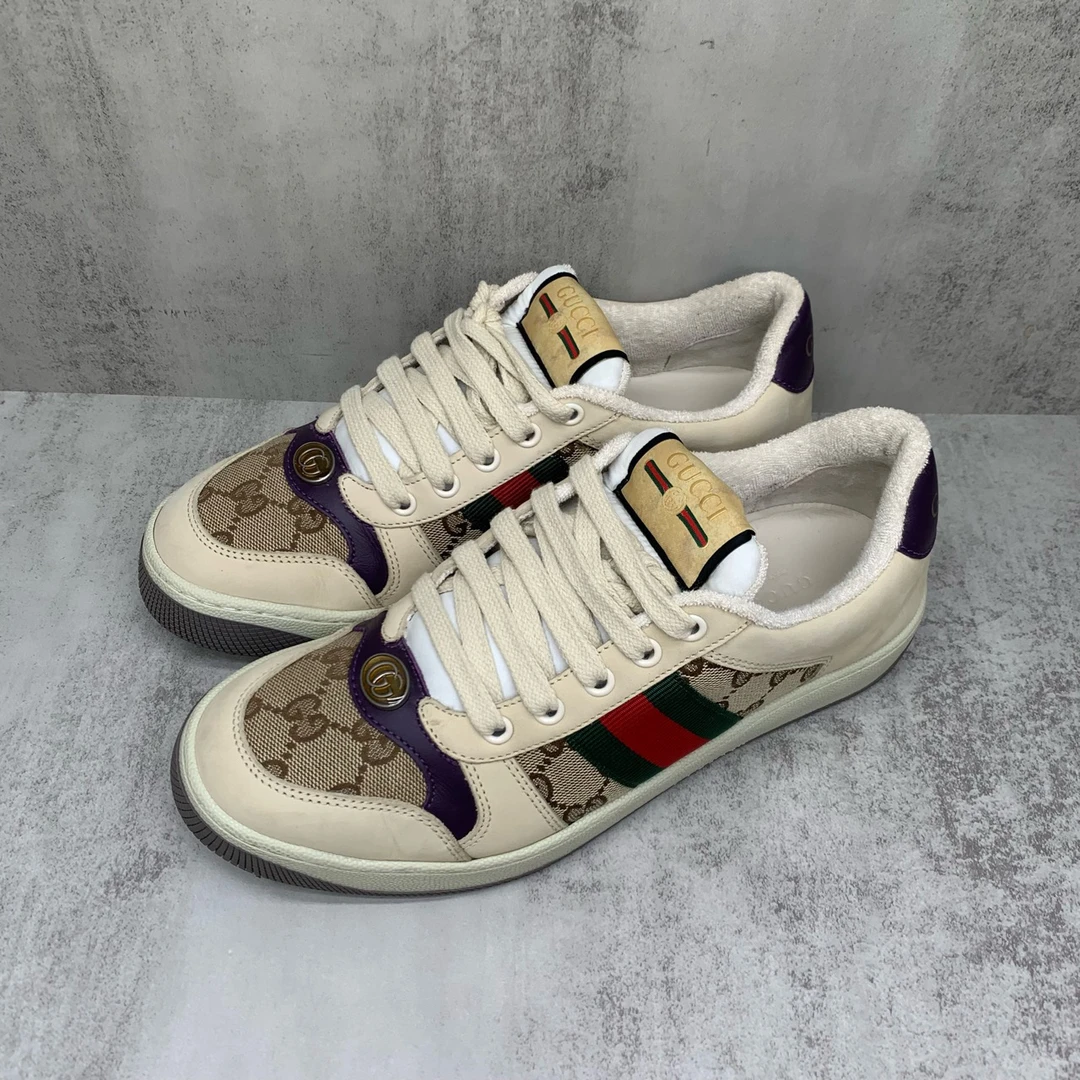Gucci 古驰 乌木色脏脏鞋/38码/98新/JZ1007/公价8500