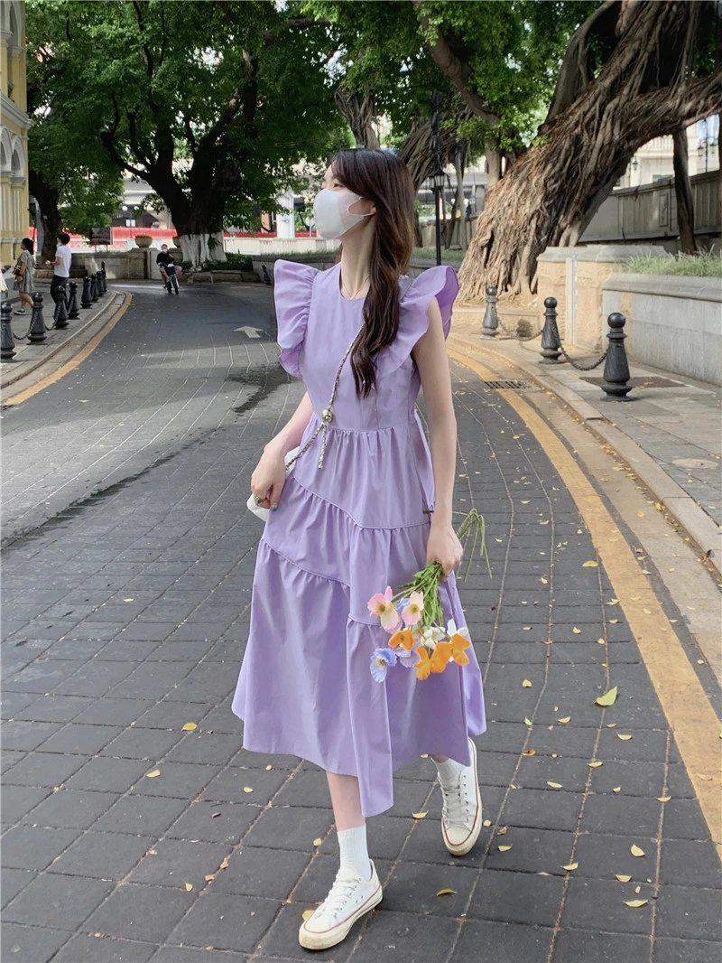 法式气质连衣裙女2023夏季新款设计感小众显瘦甜美减龄裙子