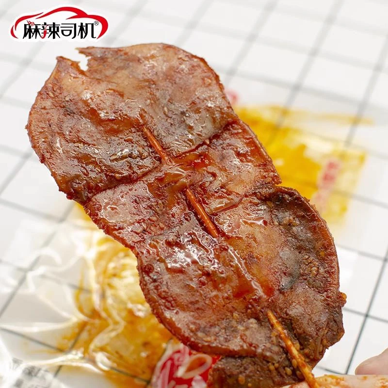 辣司机铁板烧烤鱿鱼片手撕深海香辣即食小吃熟食解馋休闲零食姜0g