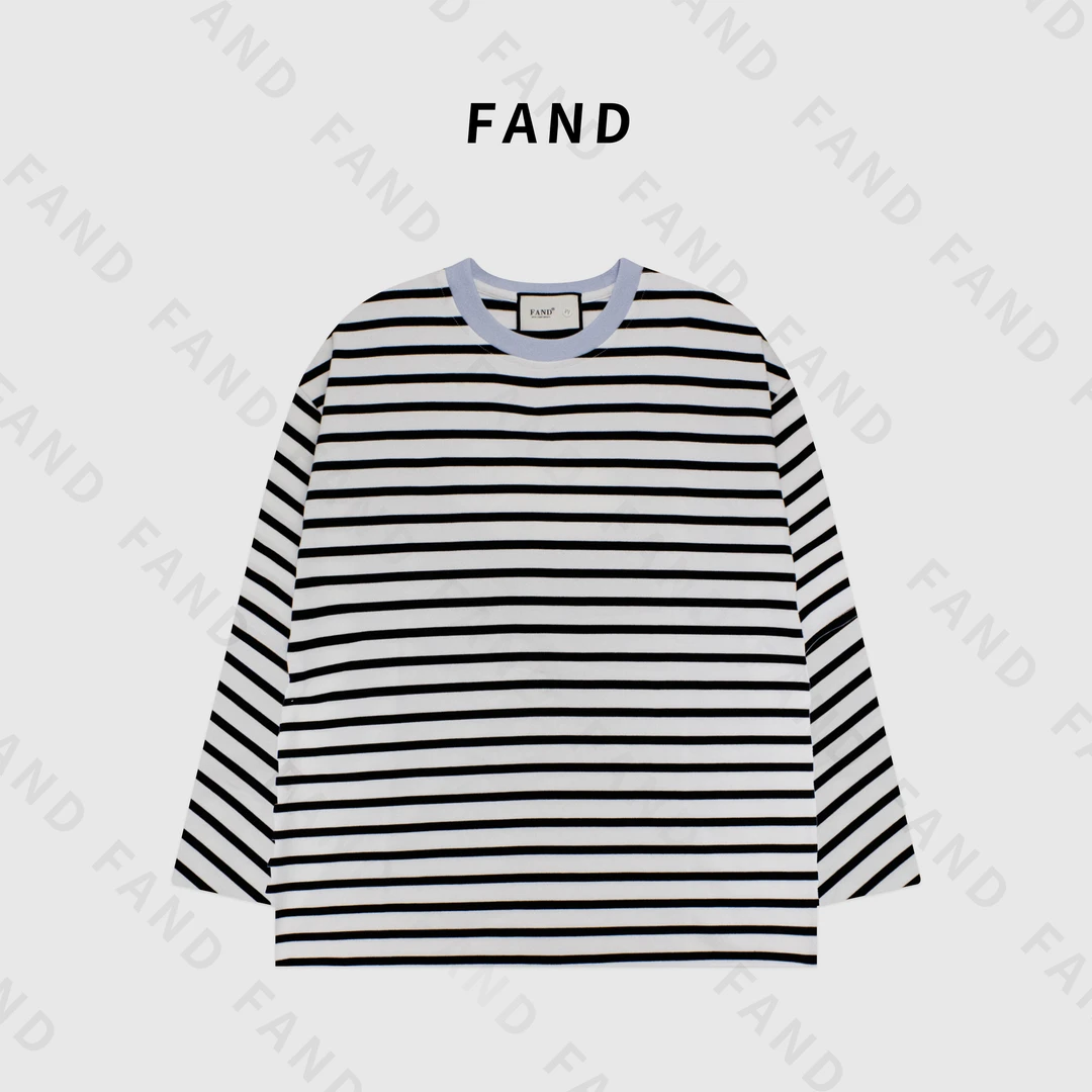 FAND品牌【潘多拉】2024爆款宽松圆领时尚简约休闲条纹长袖