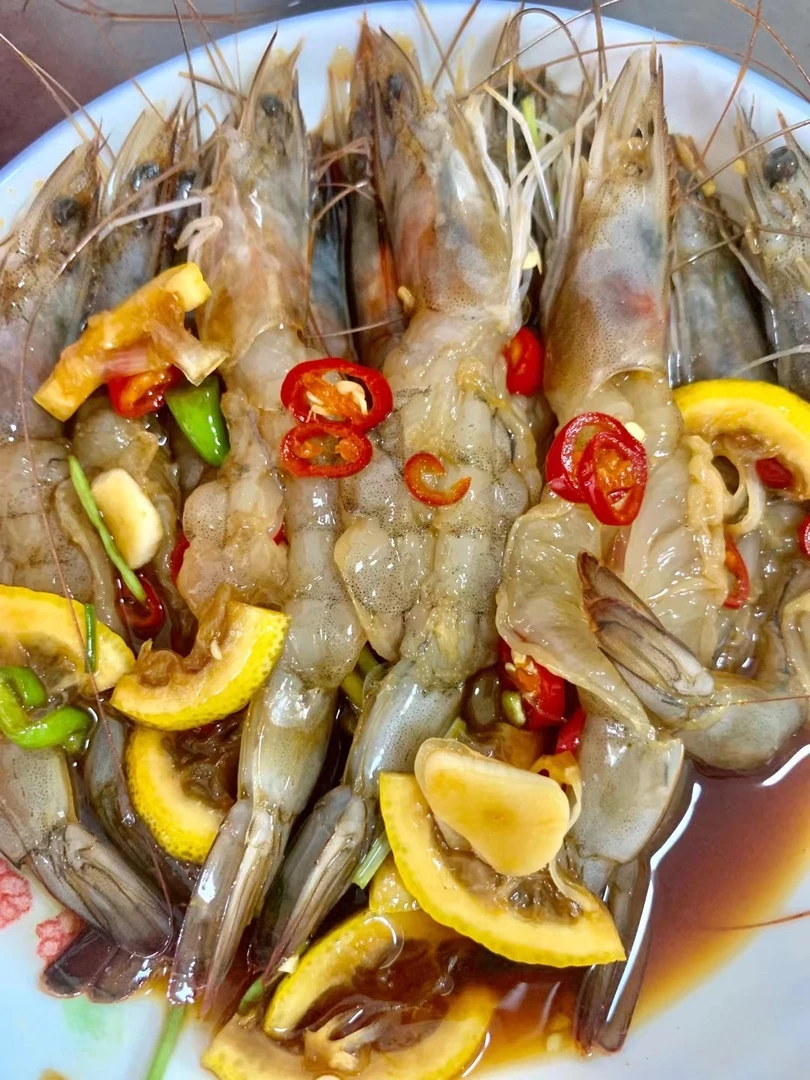 生呛柠檬无皮虾一罐10只300克生腌海鲜