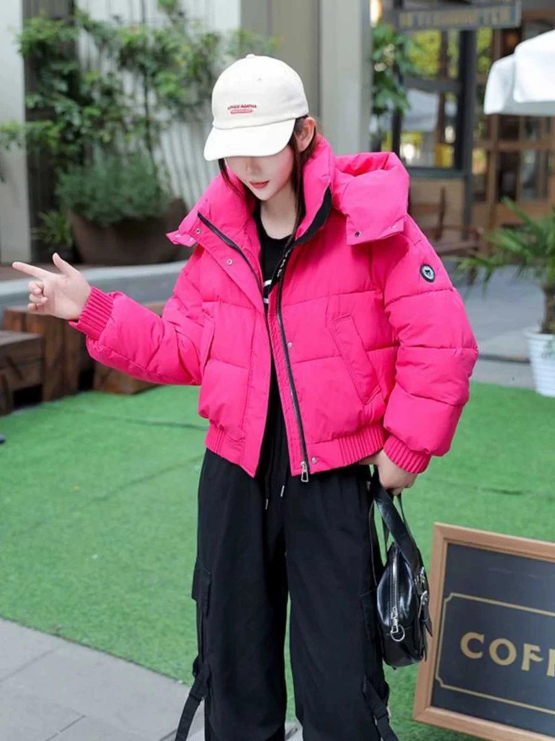 【199】糖果色短款棉服女加厚保暖宽松韩版冬季时尚外套