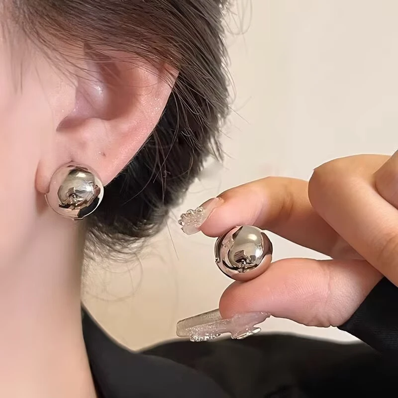 铜合金耳饰 极简个性冷淡风耳环小众设计高级感耳扣独特百搭耳饰