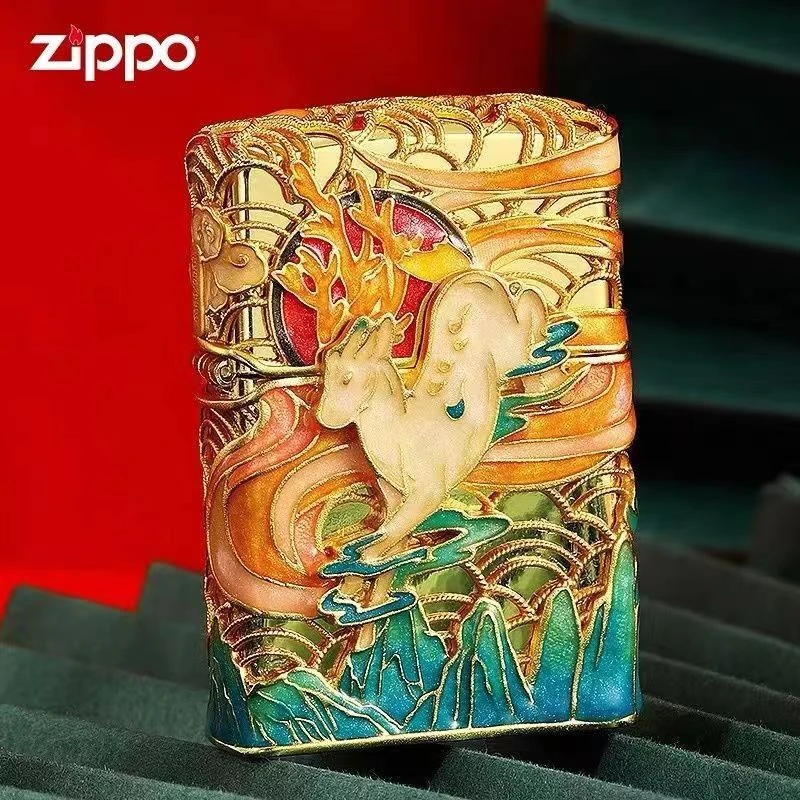 ZIPPO【一鹿有你】夜光正版防风煤油打火机男士高档礼物正品