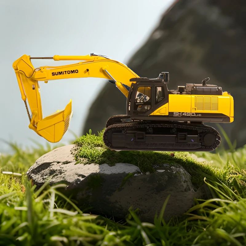 SUMITOMOSH490LHD住友黄色合金工程车模型收藏摆件1/50挖掘精致50
