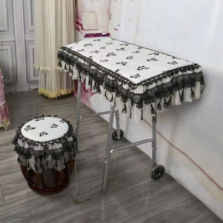 电钢琴琴罩电钢琴布盖布电钢琴防尘罩 电子钢琴罩套精美蕾丝全罩