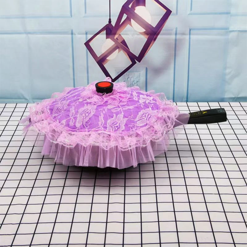 蕾丝紫色欧式大勺盖巾炒勺防尘罩粉色布艺盖布蒸锅防尘套定制白色