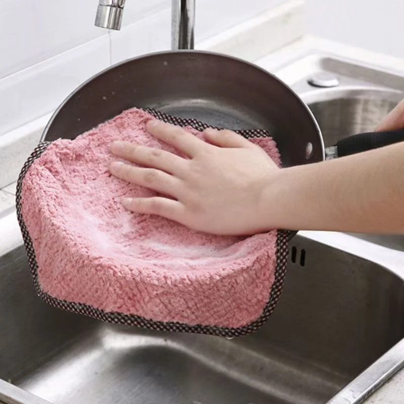 加厚家用擦地板抹布吸水不掉毛家务清洁毛巾擦小方巾吸油厨房抹布