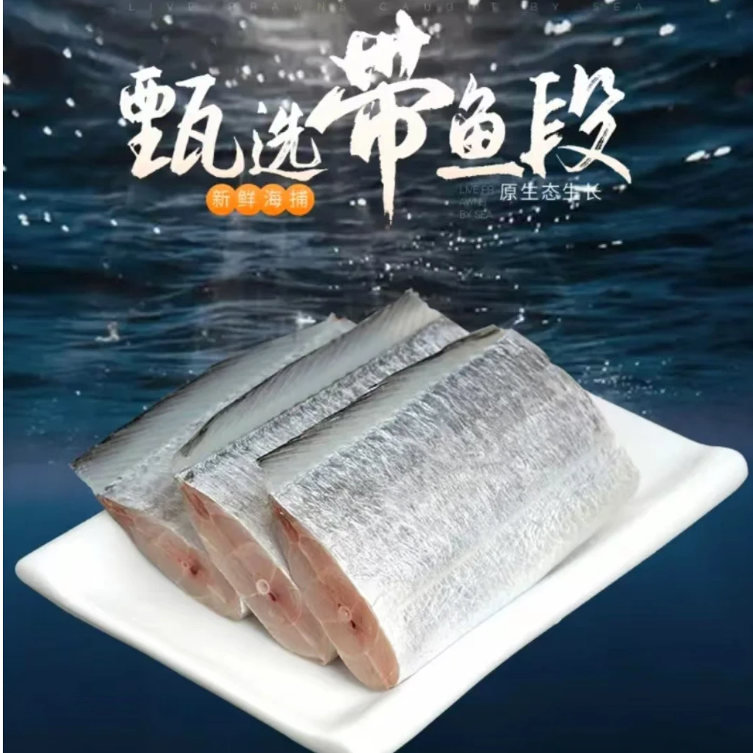 小眼睛油带鱼 中段 去头去尾 无冰 500克/包  9-10段 大号段
