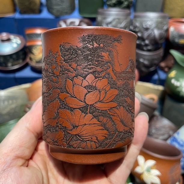 原矿紫砂手工主人杯紫砂杯茶杯