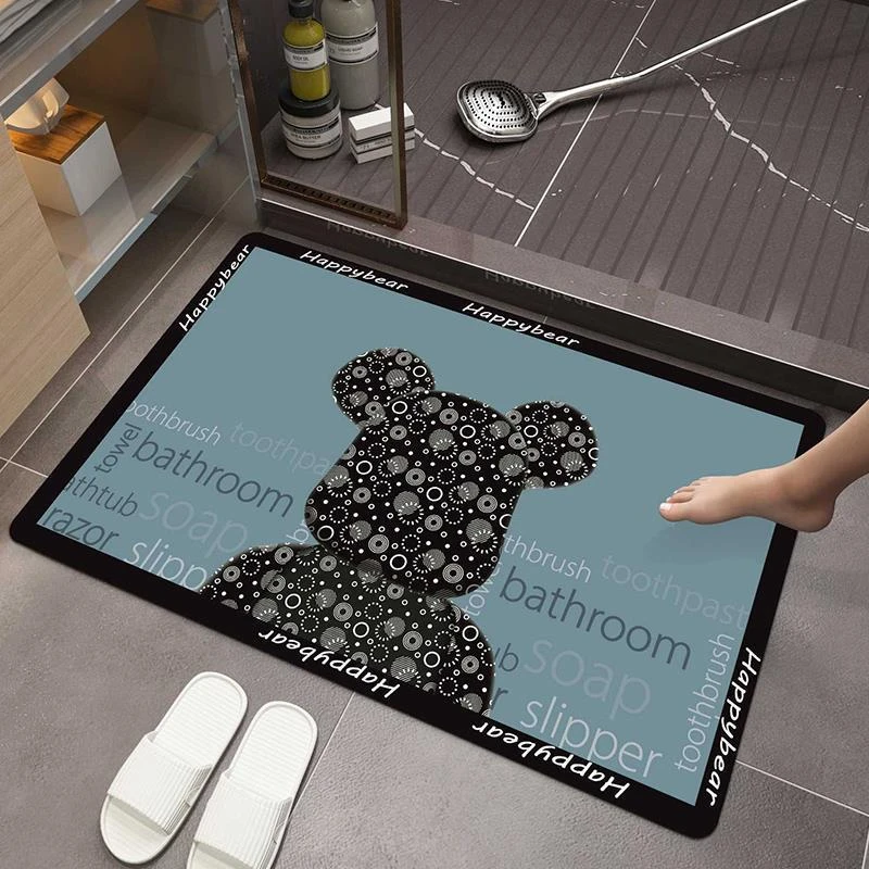 入户门浴室吸水地垫速干硅藻泥软垫耐脏地毯卫生间脚垫吸水防滑垫