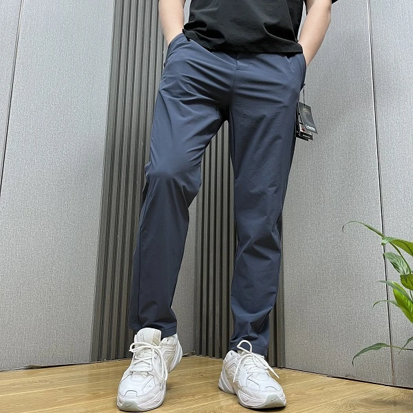 哥伦代工立裁裆抗静电抗皱超薄透气高弹速干夏运动休闲直筒裤2389