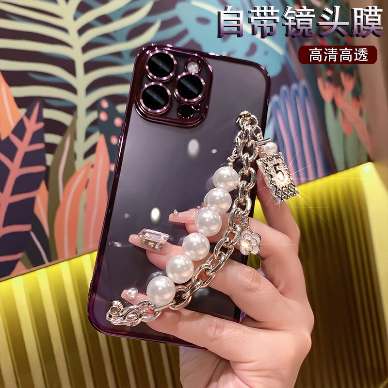 适用苹果16promax手机壳iPhone15新款14腕带12潮牌全包13防摔网红