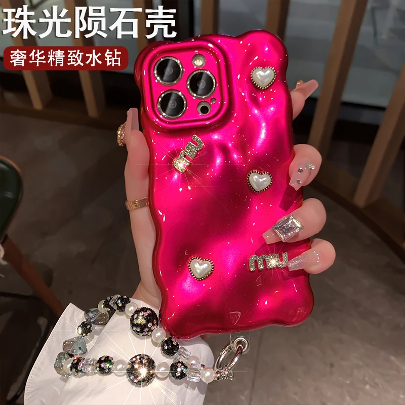 波浪配件苹果14promax手机壳iPhone13新款12全包防摔高级感女款