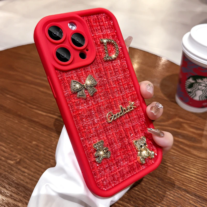 毛绒小香风苹果15promax手机壳新款iphone14高级感女13全包12网红