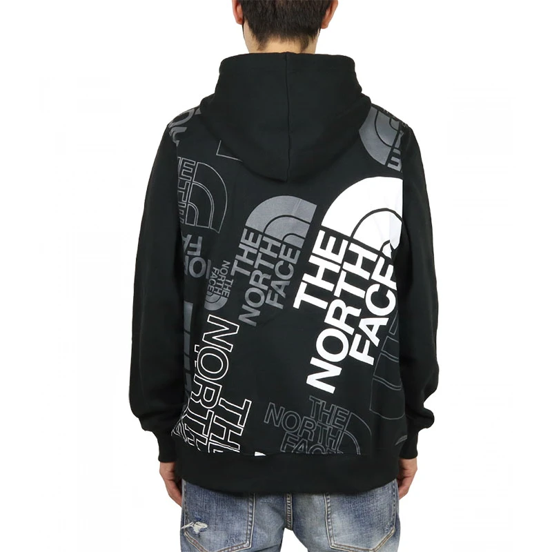 THE NORTH FACE/北面美版 大LOGO印花宽松运动休闲连帽男士卫衣
