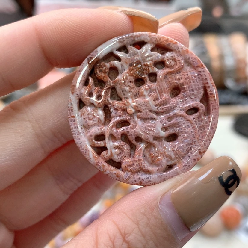 【闪购商品】硅化珊瑚（珊瑚玉）吊坠(不含链)未镶嵌493